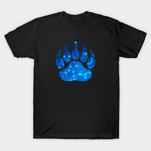 Techie Bear Claw LGBTQ Pride T-Shirt by Muzehack